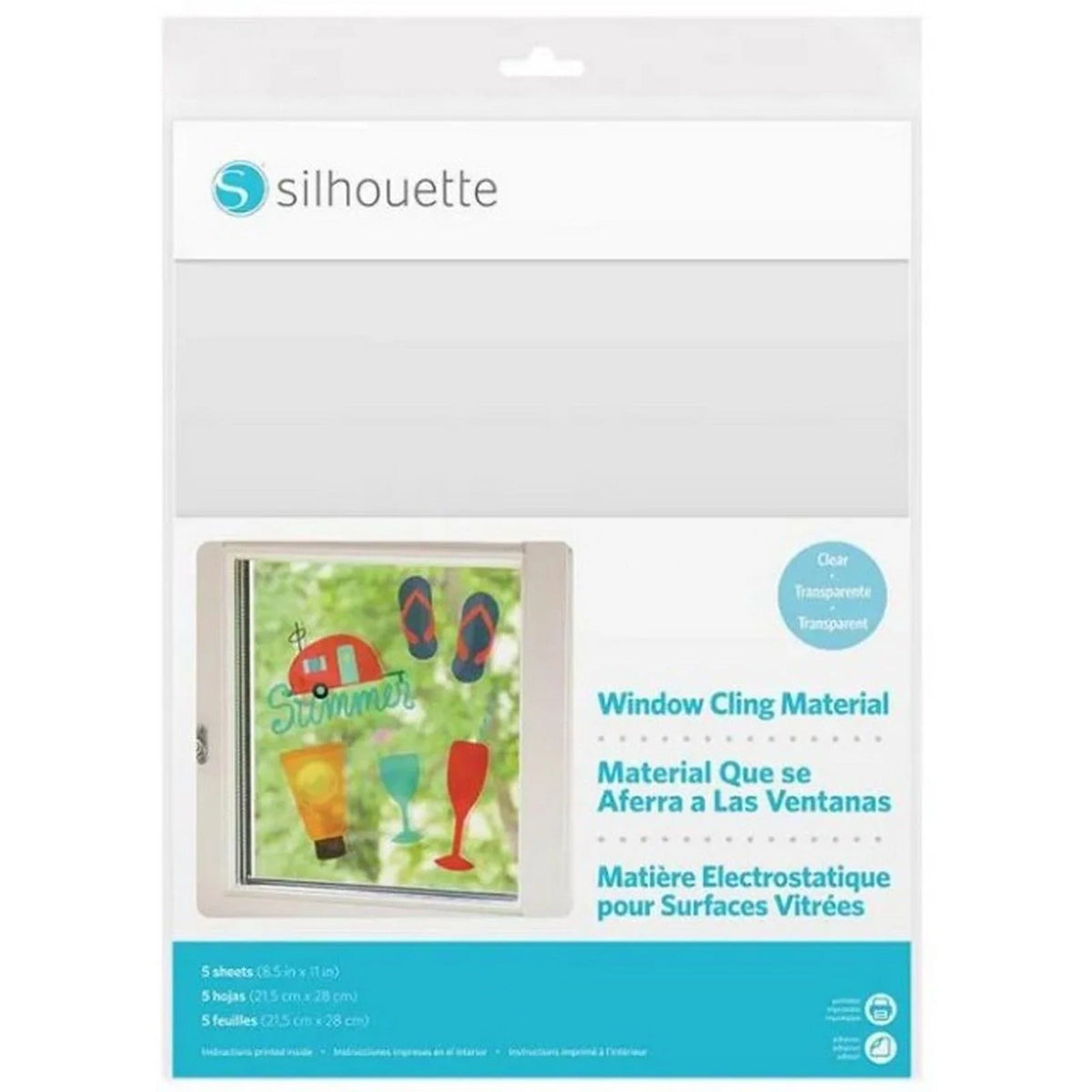 Silhouette Printbaar Statisch Vinyl - Transparant